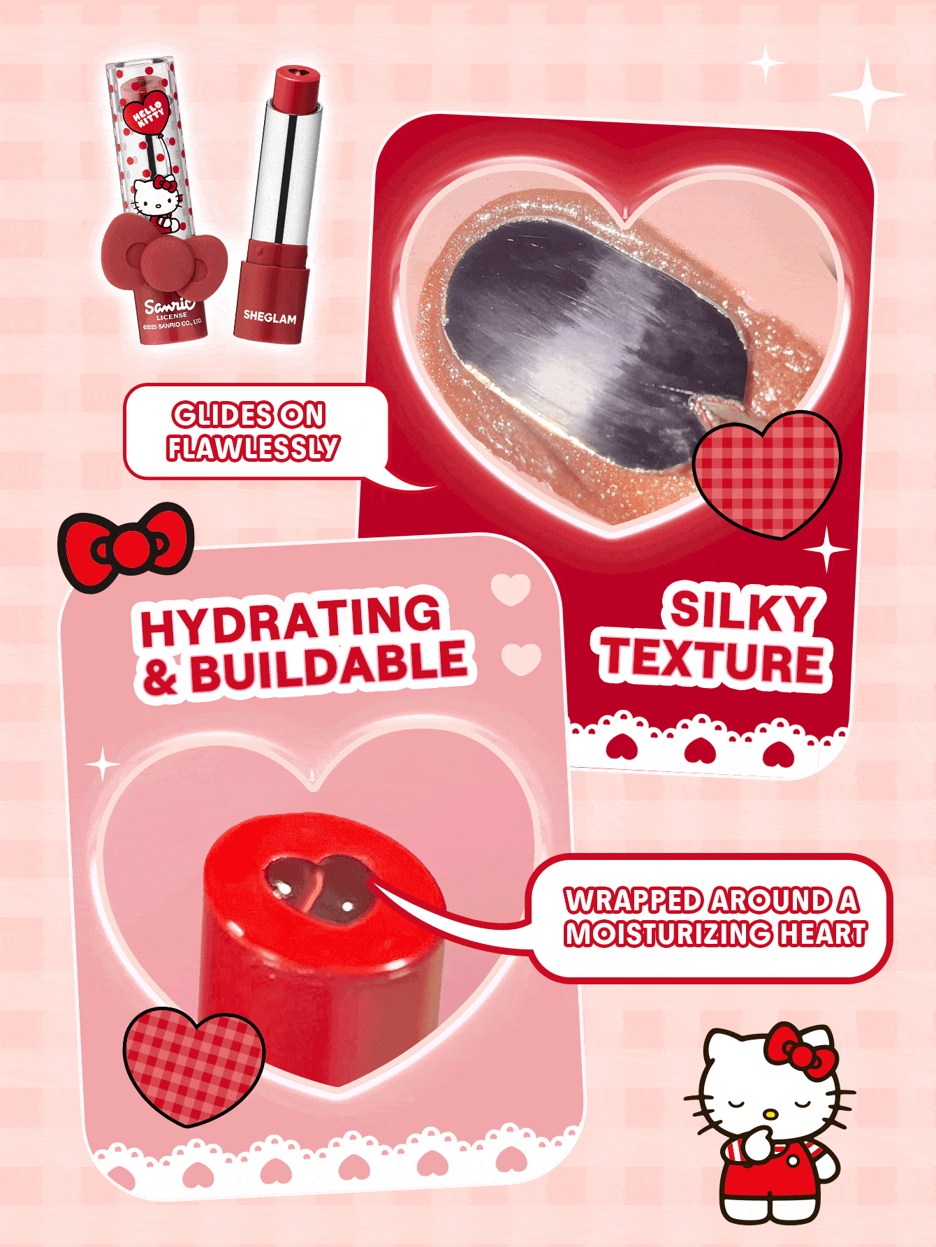 Hello Kitty|SHEGLAM Be My Baby Hydrating Lipstick