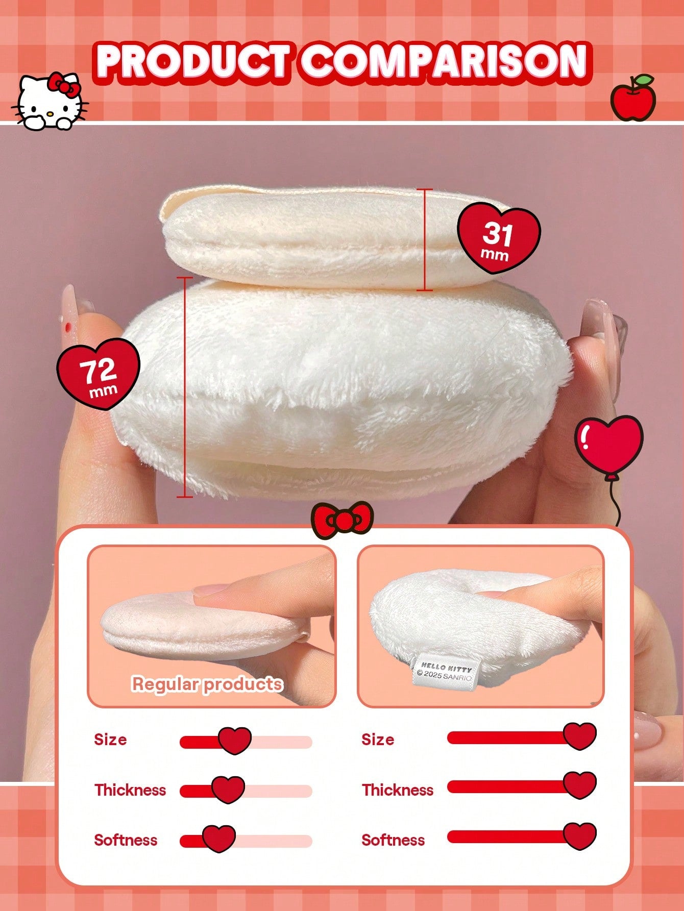 Hello Kitty｜SHEGLAM Cupid Cutie Powder Puff