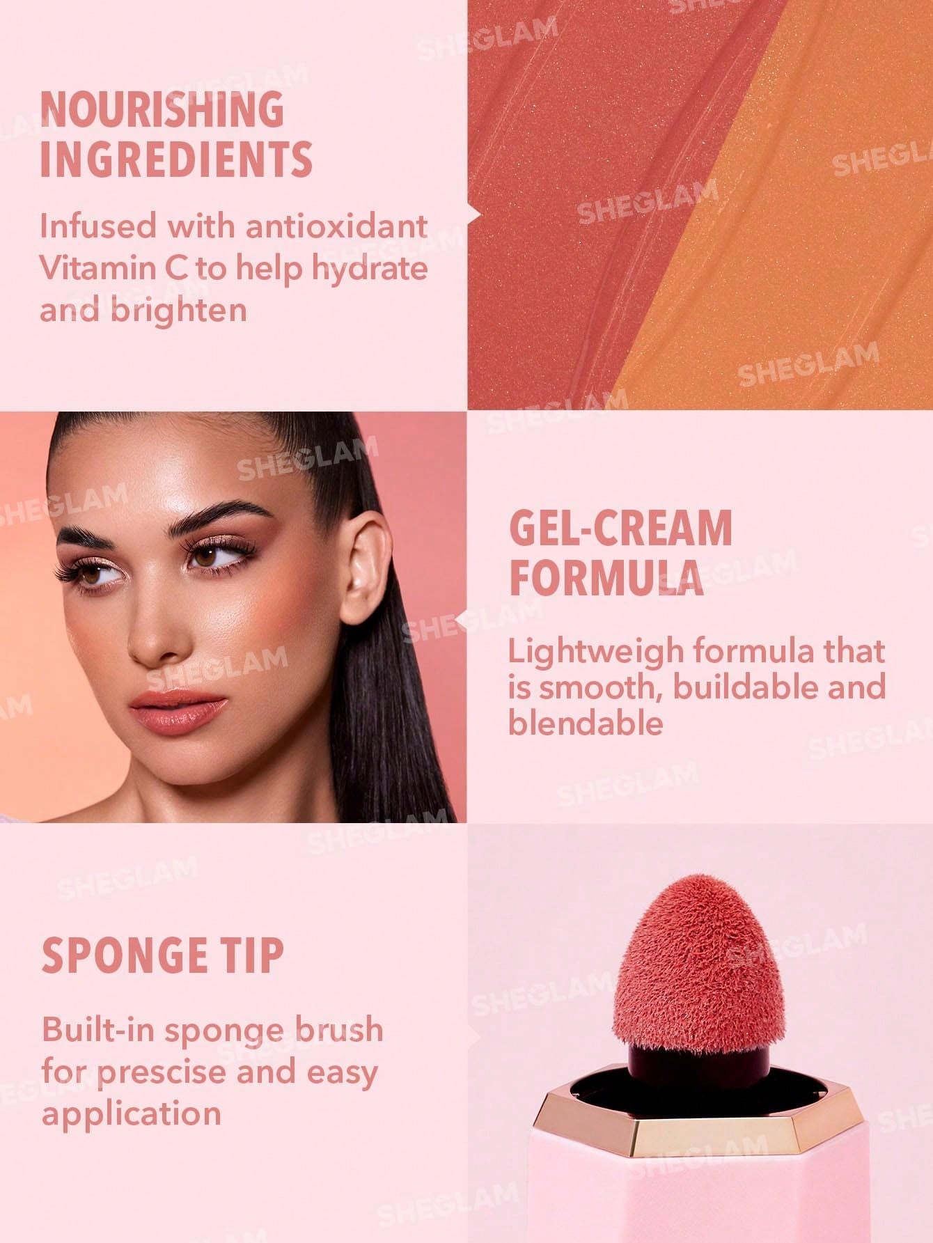 Sheglam Color Bloom Dayglow Liquid Blush Shimmer Finish