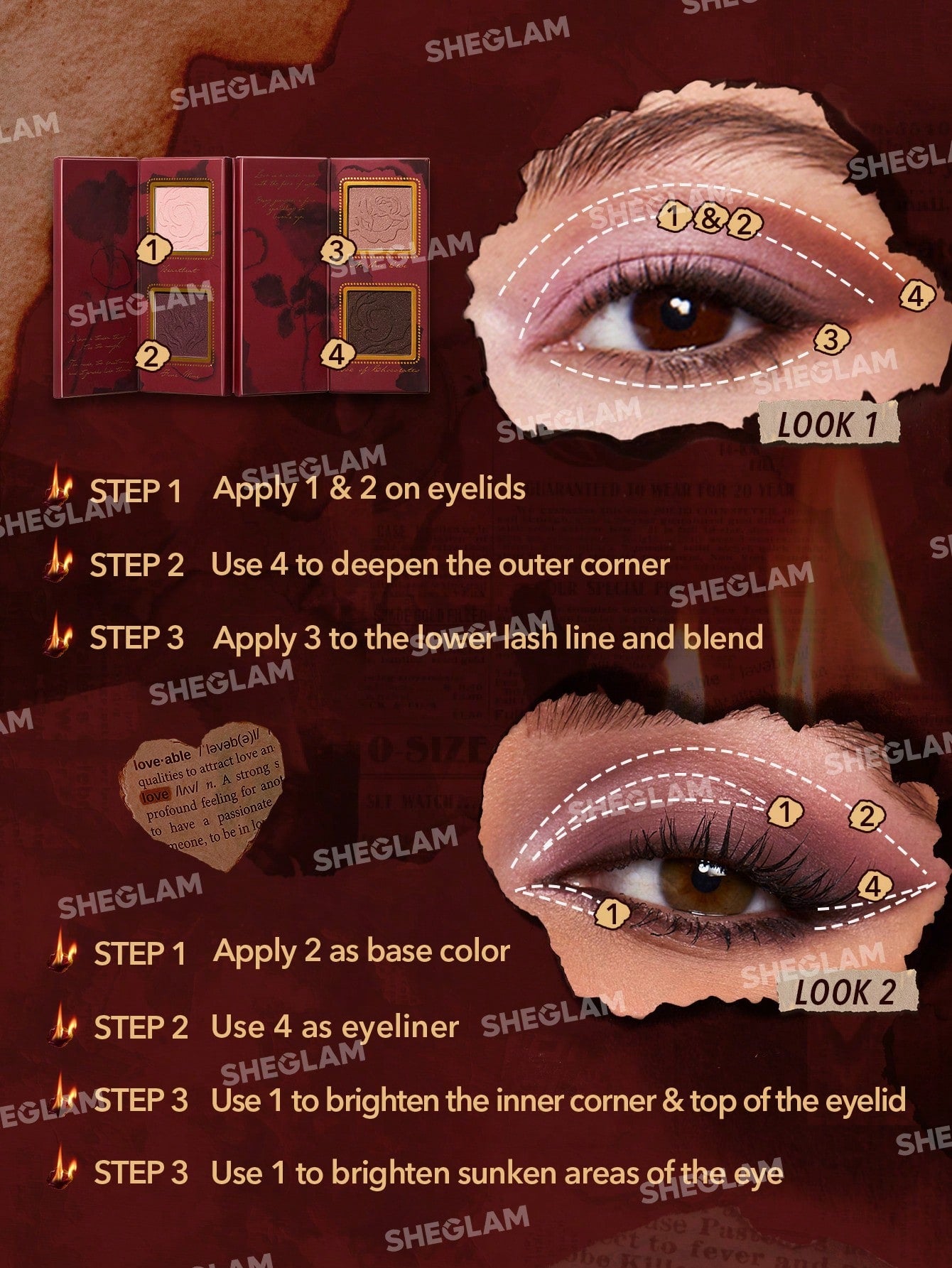 Sheglam Ember Rose Burning Devotion Color Palette